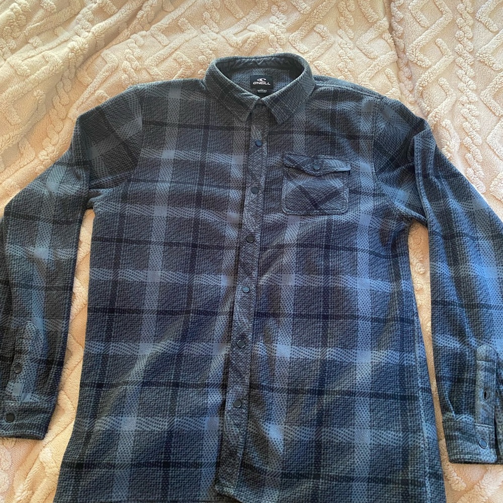 O'Neill Dark Blue Plaid Button Down Shirt